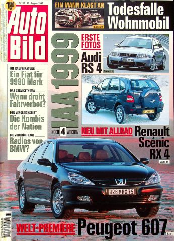 Deckblatt Auto Bild (33/1999)